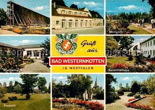 AK / Ansichtskarte Bad Westernkotten Kurmittelhaus Minigolf Kurpark Saline Wandelhalle Kat. Erwitte