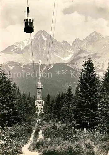 AK / Ansichtskarte Seilbahn Tatransky Narodny Park Lanovka na Lomnicky stit Kat. Bahnen