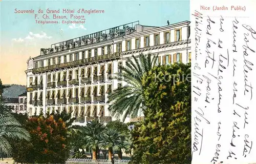 AK / Ansichtskarte Nice Alpes Maritimes Grand Hotel d Angleterre Kat. Nice