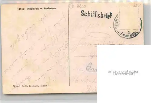 AK / Ansichtskarte Rheinfall SH Panoramakarte Schiffsbrief Kat. Rheinfall