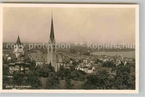 AK / Ansichtskarte Rorschach Bodensee Kirche Panorama Kat. Rorschach