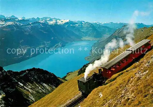 AK / Ansichtskarte Brienz Rothornbahn Brienzersee Berner Alpen Grosshorn Diablerets  Kat. Eisenbahn