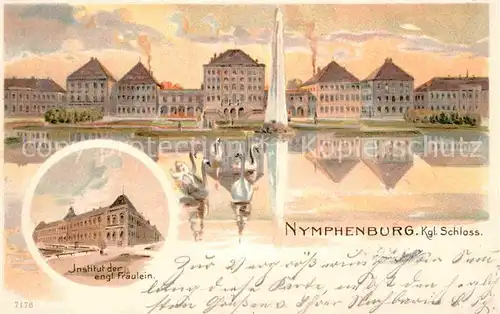 AK / Ansichtskarte Nymphenburg Institut der engl. Fraulein Schwan Kat. Muenchen