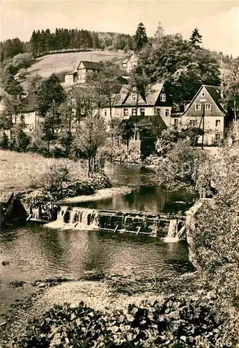 AK / Ansichtskarte Meuselbach Schwarzmuehle Partie am Bach Kat. Meuselbach Schwarzmuehle