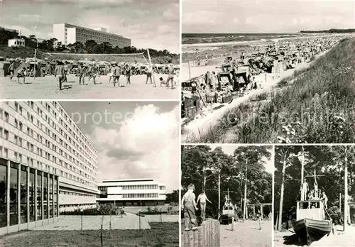 AK / Ansichtskarte Zinnowitz Ostseebad Feriendienst IG Wismut Erholungsheim Roter Oktober Strandleben Kinderspielplatz