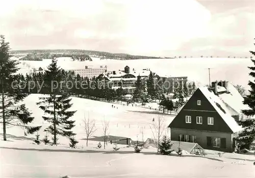 AK / Ansichtskarte Oberwiesenthal Erzgebirge FDGB Ferienheim Aktivist Winterpanorama Kat. Oberwiesenthal