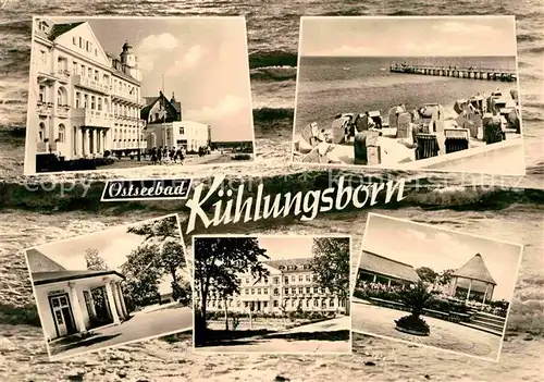 AK / Ansichtskarte Kuehlungsborn Ostseebad Ferienheime Strand Lesehalle Kurhaus Kat. Kuehlungsborn