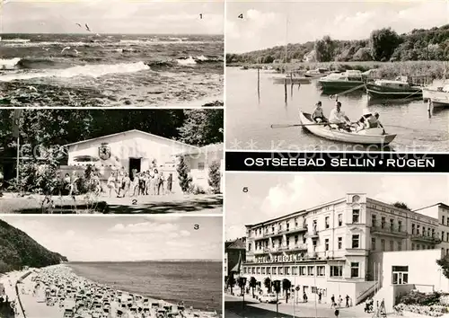 AK / Ansichtskarte Sellin Ruegen Ostsee Ferienlager Otto Buchwitz VE Kuehlbetrieb Berlin Strand Selliner See Reisebuero Hotel Frieden Kat. Sellin Ostseebad