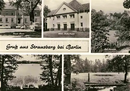 AK / Ansichtskarte Strausberg Brandenburg Stadthaus Kulturhaus Annatal Straussee Herrensee Kat. Strausberg
