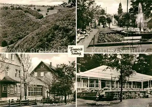 AK / Ansichtskarte Frauenwald Thueringen Panorama Platz des Friedens Lenkgrund FDGB Heim Kat. Frauenwald