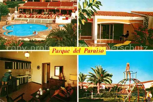 AK / Ansichtskarte Playa del Ingles Gran Canaria Parque del Paraiso Swimming Pool Bungalow Kat. San Bartolome de Tirajana