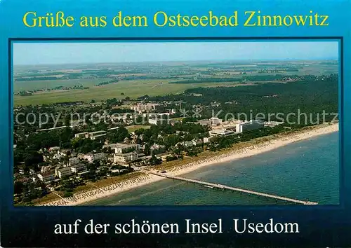 AK / Ansichtskarte Zinnowitz Ostseebad Fliegeraufnahme