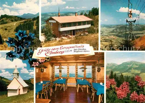 AK / Ansichtskarte Steibis Berggasthaus Imberg Kapelle Seilbahn Kat. Oberstaufen