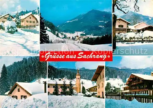 AK / Ansichtskarte Sachrang Chiemgau Kirche Panorama  Kat. Aschau i.Chiemgau