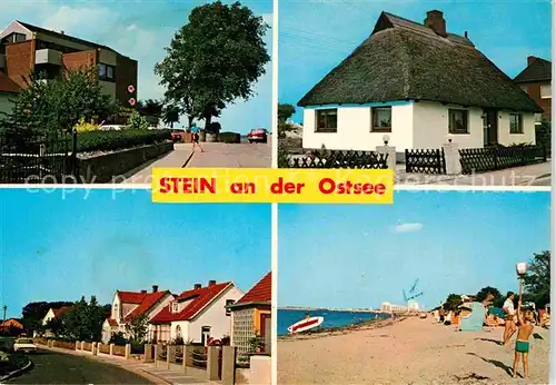 AK / Ansichtskarte Stein Laboe Strand Teilansicht Reethaus  Kat. Stein