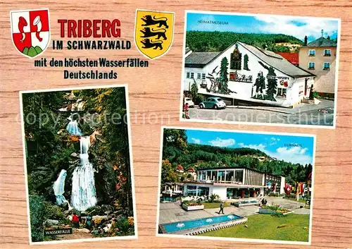 AK / Ansichtskarte Triberg Schwarzwald Wasserfall Kurhaus Heimatzentrum Kat. Triberg im Schwarzwald
