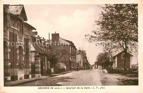 AK / Ansichtskarte Seiches sur le Loir Quartier de la Gare Kat. Seiches sur le Loir