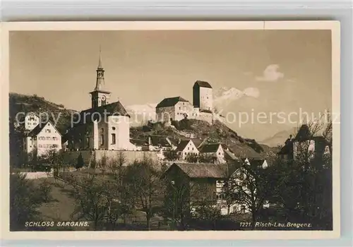 AK / Ansichtskarte Sargans Schloss Kirche  Kat. Sargans