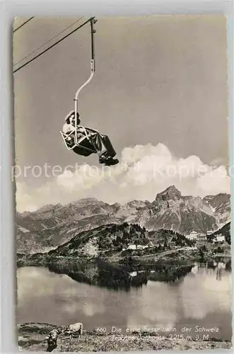 AK / Ansichtskarte Truebsee OW Jochpass erste Sesselbahn Schweiz Kat. Engelberg