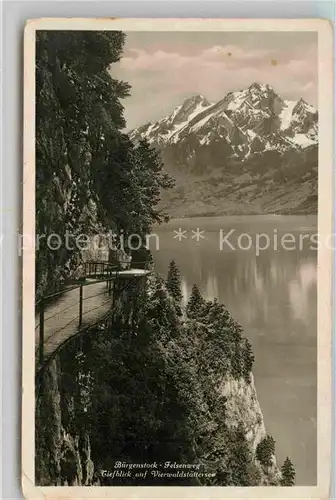 AK / Ansichtskarte Buergenstock Vierwaldstaettersee Felsenweg Kat. Buergenstock