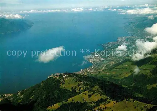 AK / Ansichtskarte Montreux VD Fliegeraufnahme Les Rochers de Naye Kat. Montreux
