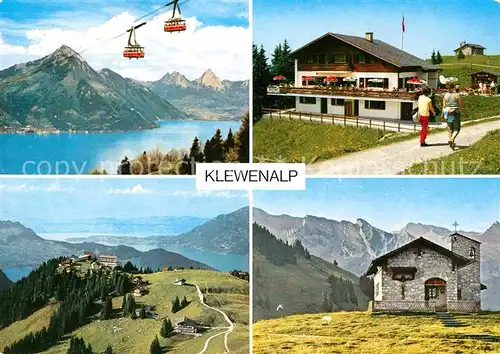 AK / Ansichtskarte Klewenalp Luftseilbahn Bergrestaurant Bergkapelle 