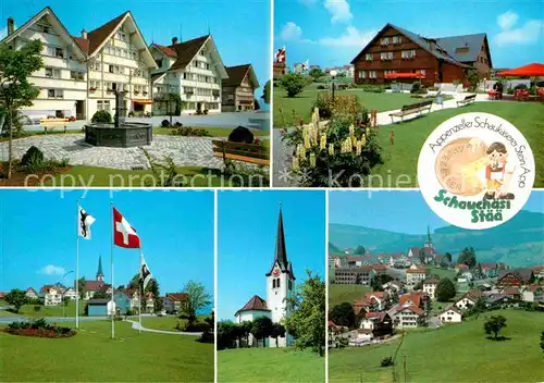 AK / Ansichtskarte Stein AR Panorama Brunnen Platz Kirche Teilansicht  Kat. Stein AR