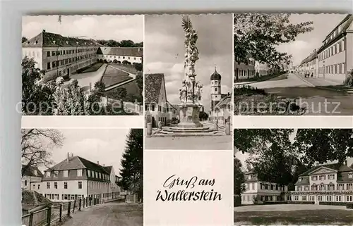 AK / Ansichtskarte Wallerstein Pestsaeule Schloss Ortsansichten Kat. Wallerstein