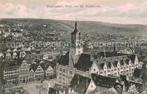 AK / Ansichtskarte Stuttgart Blick von der Stiftskirche Kat. Stuttgart