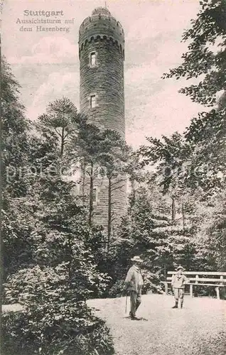 AK / Ansichtskarte Stuttgart Aussichtsturm auf dem Hasenberg Kat. Stuttgart