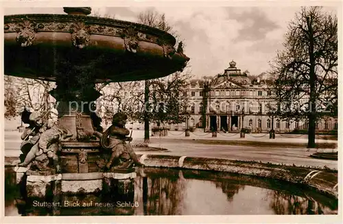 AK / Ansichtskarte Stuttgart Neues Schloss Brunnen Kat. Stuttgart