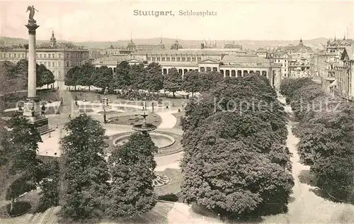 AK / Ansichtskarte Stuttgart Schlossplatz Kat. Stuttgart