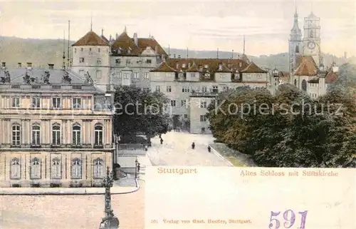 AK / Ansichtskarte Stuttgart Altes Schloss Stiftskirche Kat. Stuttgart
