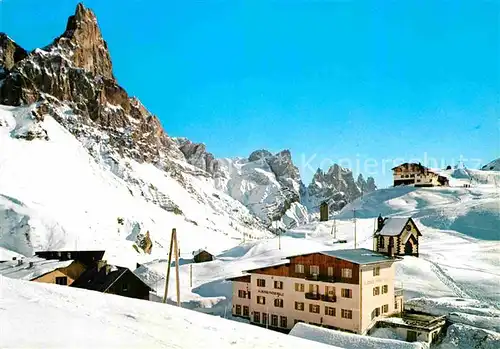 AK / Ansichtskarte Passo Rolle Rollepass Dolomiten Winteransicht mit Cimon della Pala Kat. Italien