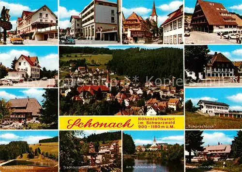 AK / Ansichtskarte Schonach Schwarzwald Stadtansichten  Kat. Schonach im Schwarzwald