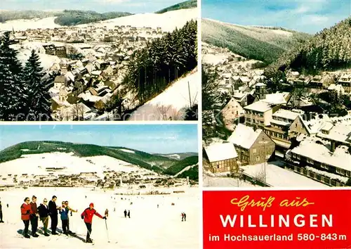 AK / Ansichtskarte Willingen Sauerland Teilansicht Skipiste Panorama  Kat. Willingen (Upland)