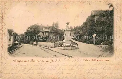 AK / Ansichtskarte Bad Suderode Kaiser Wilhelmstrasse Kat. Bad Suderode
