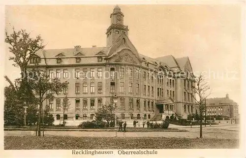AK / Ansichtskarte Recklinghausen Westfalen Oberrealschule Kat. Recklinghausen