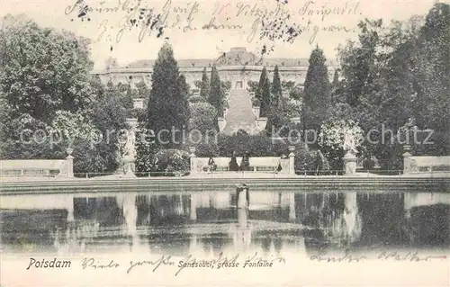 AK / Ansichtskarte Potsdam Sanssouci grosse Fontaene Kat. Potsdam