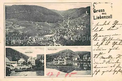 AK / Ansichtskarte Bad Liebenzell Oberes Bad See Boot  Kat. Bad Liebenzell
