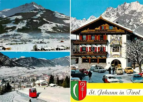 AK / Ansichtskarte St Johann Tirol Wintersportzentrum Kitzbueheler Horn Wilder Kaiser Bergbahn Winterpanorama Alpen Kat. St. Johann in Tirol