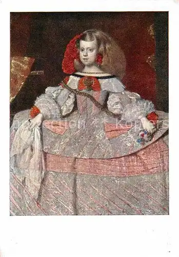 AK / Ansichtskarte Kuenstlerkarte D.R. de Silva y Velasquez Infantin Maria Theresia  Kat. Kuenstlerkarte