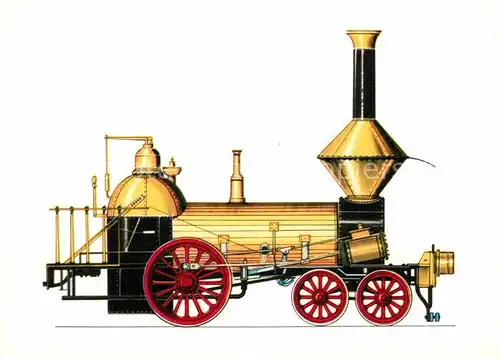 AK / Ansichtskarte Lokomotive Norris 1839 Zeichnung Swoboda  Kat. Eisenbahn