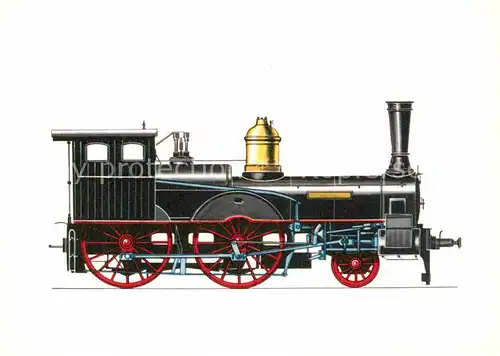 AK / Ansichtskarte Lokomotive De Ryter 1883 Zeichnung Swoboda  Kat. Eisenbahn