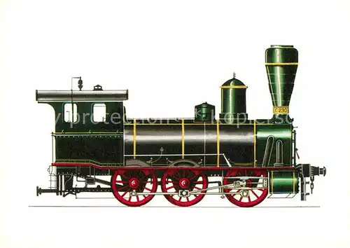 AK / Ansichtskarte Lokomotive Staatsbahn Russland 1870 71 Zeichnung Swoboda  Kat. Eisenbahn