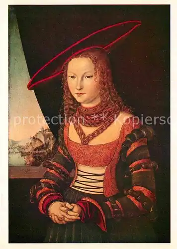 AK / Ansichtskarte Kuenstlerkarte Alte Kuenstler Lucas Cranach the Elder Portrait of a Woman 1526 Kat. Kuenstlerkarte