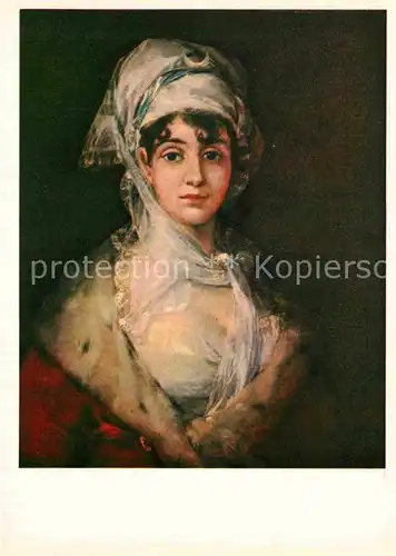 AK / Ansichtskarte Kuenstlerkarte Alte Kuenstler Francisco de Goya Portrait of Antonia Zarate 1811 Kat. Kuenstlerkarte