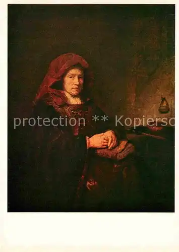 AK / Ansichtskarte Rembrandt Portrait of an Old Woman with Spectacles 1643 Kat. Persoenlichkeiten