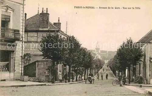 AK / Ansichtskarte Paray le Monial Avenue de la Gare Vue sur la Ville Kat. Paray le Monial