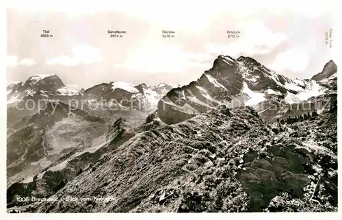 AK / Ansichtskarte Braunwald GL Blick vom Kaisergrat Kat. Braunwald